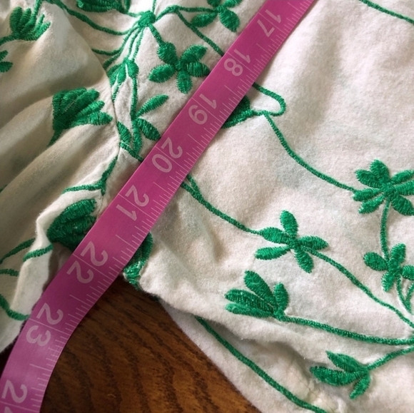 Holding Horses cotton white embroidered long sleeve button down shirt in size 10 - Picture 5 of 8